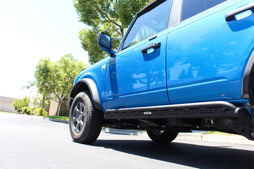Go Rhino FS4129T - 21-24 Ford Bronco 4WD 4dr (Excl. Bronco Sport) Frame Mount Sliders - Tex. Blk