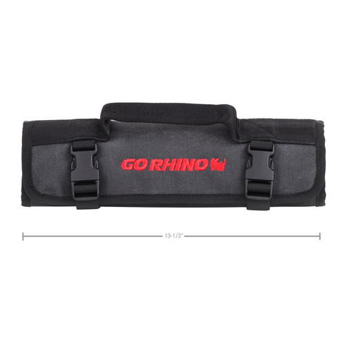 Go Rhino XG1050-01 - XVenture Gear Tool Wrench Roll - Small (3.5x3.5in. Closed) 12oz Waxed Canvas - Black
