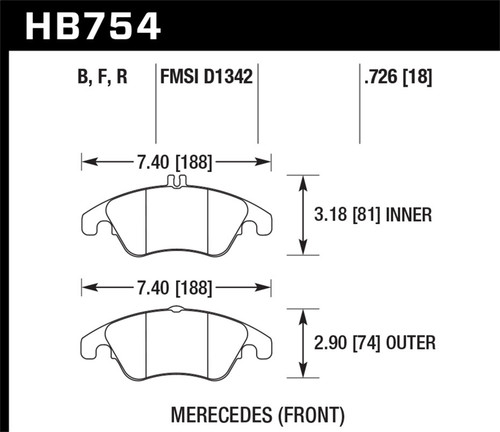 Hawk HB754B.726 - HPS 5.0 Disc Brake Pad