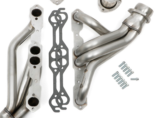 Hedman Hedders 62010 - 67-87 C10/C20 TRUCKS AND SUVS WITH SB CHEVY; UNCOATED 304 STAINLESS STEEL HEADERS; 1-5/8 IN. TUBE DIA.; 3 IN. COLL.; MID-LENGTH DESIGN