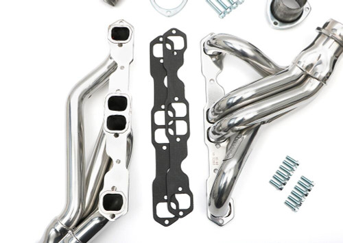 Hedman Hedders 69026 - 67-87 C10/C20 TRUCKS WITH SB CHEVY; STANDARD HTC COATED HEADERS; 1-3/4 IN. TUBE DIA.; 3 IN. COLL.; MID-LENGTH DESIGN