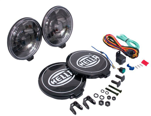 Hella 005750991 - 500 Series 12V Black Magic Halogen Driving Lamp Kit