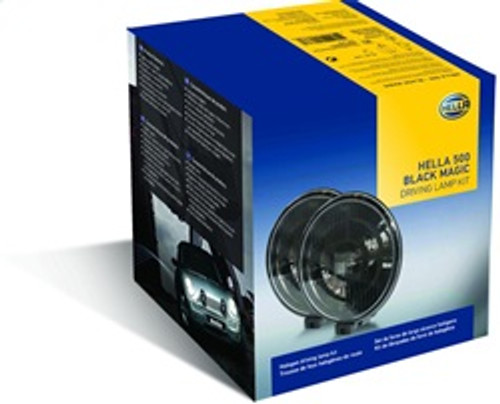 Hella 005750991 - 500 Series 12V Black Magic Halogen Driving Lamp Kit