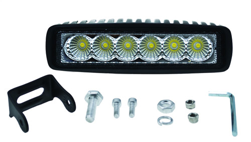 Hella 357203001 - Value Fit Mini 6in LED Light Bar - Flood Beam Pedestal