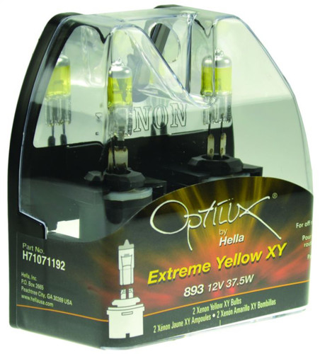 Hella H71071192 - Optilux 893 12V 37.5W Extreme Yellow Bulbs (Pair)