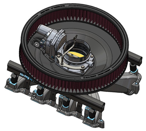 Holley 120-501 - RetroFilter Drive-By-Wire Air Cleaner - 16-Inch Diameter - Black