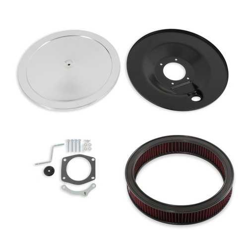 Holley 120-500 - RetroFilter Drive-By-Wire Air Cleaner - 16-Inch Diameter - Chrome