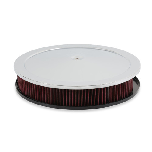 Holley 120-500 - RetroFilter Drive-By-Wire Air Cleaner - 16-Inch Diameter - Chrome