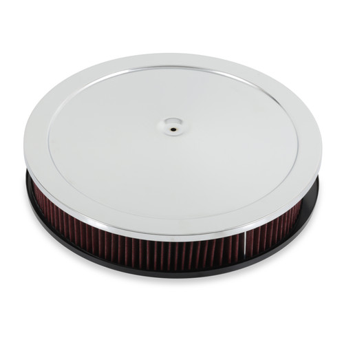 Holley 120-500 - RetroFilter Drive-By-Wire Air Cleaner - 16-Inch Diameter - Chrome