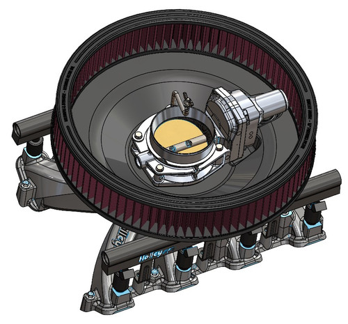 Holley 120-500 - RetroFilter Drive-By-Wire Air Cleaner - 16-Inch Diameter - Chrome