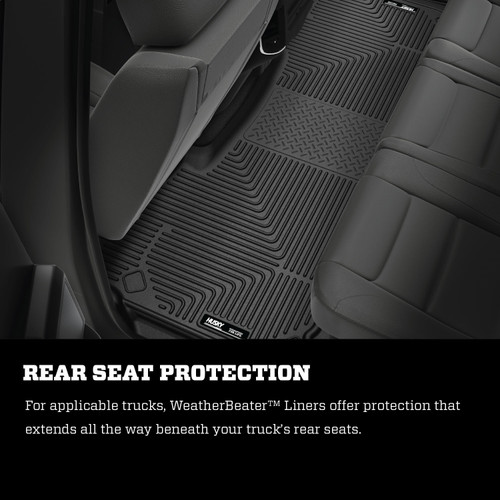 Husky Liners 13051 - 2019 Ram 2500/3500 Crew Cab/Mega Cab WeatherBeater Black Front Floor Liners Husky Liners 13051 - 2019 Ram 2500/3500 Crew Cab/Mega Cab WeatherBeater Black Front Floor Liners