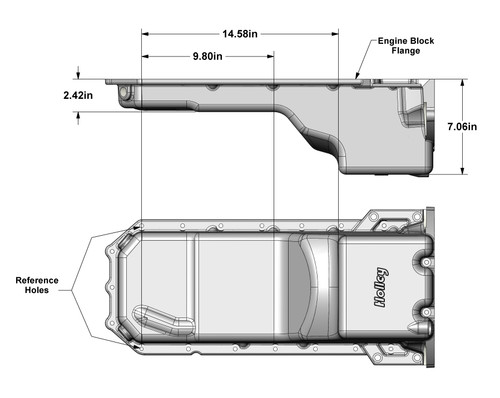 Holley 302-76BK - Gen III Hemi Swap Oil Pan - Rear-Sump - Black - VVT