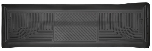 Husky Liners 19701 - 11-15 Ford F250/F350/F450 Super Duty Crew Cab WeatherBeater Black 2nd Seat Floor Liners