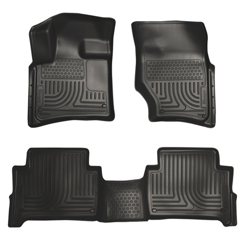 Husky Liners 96421 - 07-14 Audi Q7 Weatherbeater Black Front & 2nd Seat Floor Liners
