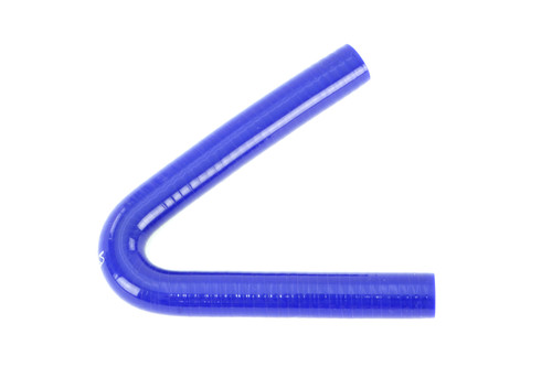 HPS Performance HTSEC135-038-BLUE - 135 deg. silicone coupler, high temp 4-ply reinforced, 3/8" ID, 5" legs, blue