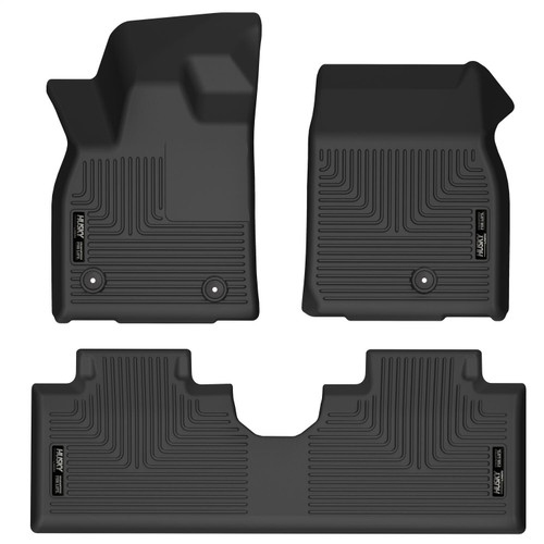 Husky Liners 95071 - 2021 Ford Mustang Mach-E Weatherbeater Front & 2nd Seat Floor Liners - Black