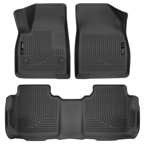 Husky Liners 99141 - Weatherbeater 17-23 Cadillac XT5 / 17-23 GMC Acadia Front & 2nd Seat Floor Liners - Blk