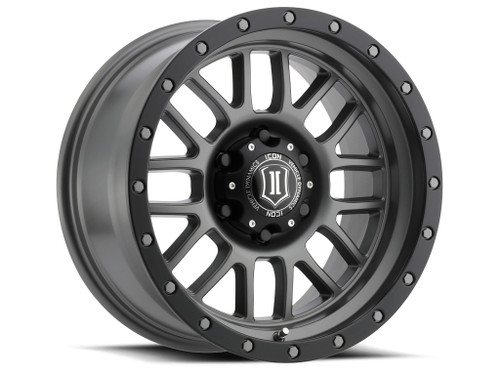 Icon 1217858347TT - Alpha 17x8.5 6x5.5 0mm Offset 4.75in BS 106.1mm Bore Titanium Wheel