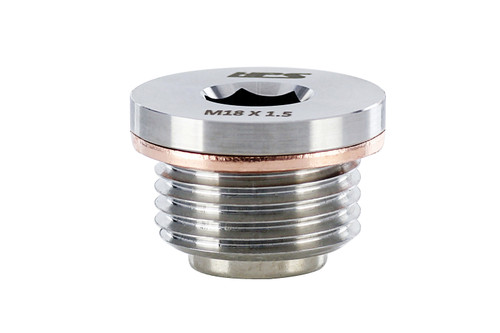 HPS Performance MDP-M18X150 - HPS 304 stainless steel magnetic drain plug with 5000 gauss neodymium magnet