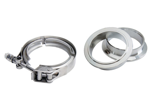 HPS Performance VCKIT-SS-350 - HPS V-band clamp with interlocking stainless steel flanges for 3.5" OD tubing
