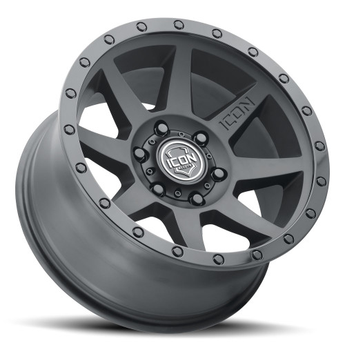 Icon 1817855557DB - Rebound 17x8.5 5x150 25mm Offset 5.75in BS 110.1mm Bore Double Black Wheel