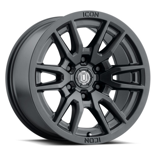 Icon 2417858357SB - ALLOYS VECTOR 6 SAT BLK - 17 X 8.5 / 6 X 5.5 / 25MM / 5.75" BS