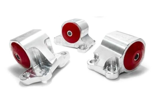 Innovative Mounts B19550-SOLID-BA - Innovative 92-95 Civic B/D Series Black Aluminum Mounts Solid Bushings (2 Bolt)