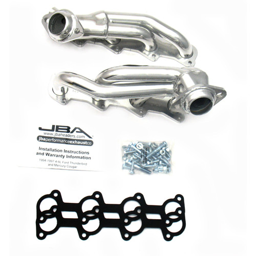 JBA 1626SJS - 94-97 Ford Thunderbird 4.6L 2V 1-1/2in Primary Silver Ctd Cat4Ward Header