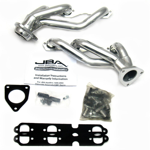 JBA 1842S-9JS - 03-13 GM Truck 4.3L V6 1-1/2in Primary Silver Ctd Cat4Ward Header