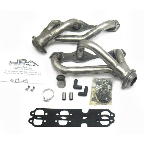 JBA 1840S-3 - 88-95 & 02-03 GM S-Truck 4.3L V6 4WD 1-1/2in Primary Raw 409SS Cat4Ward Header