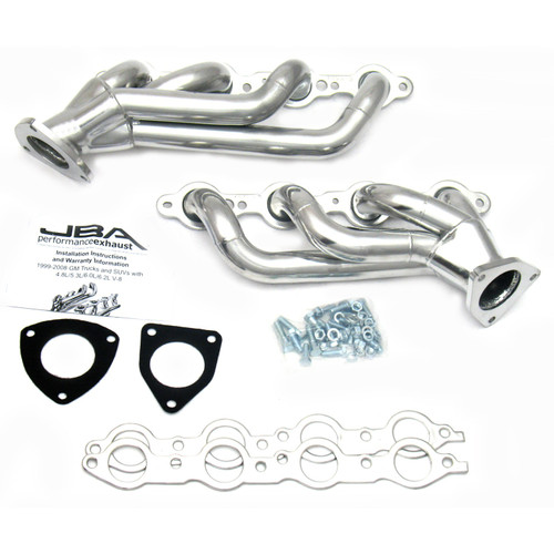 JBA 1850S-3JS - 03-06 GM Truck 6.0L LS w/o EGR 1-5/8in Primary Silver Ctd Cat4Ward Header