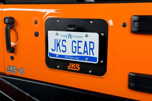 JKS JKS8210 - License Plate Relocation Kit w/Light Wrangler JK