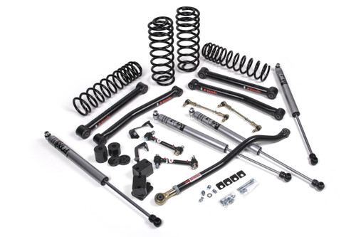 JKS JSPEC124KFA - 2018-2024 Jeep Wrangler JL J-Konnect 3.5 Inch Lift Kit 4 Door w/Fox Adventure Series Shocks HD Rate Coils JSPEC