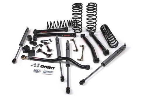 JKS JSPEC121KFA - 2018-2024 Jeep Wrangler JL J-Konnect 2.5 Inch Lift Kit 4 Door w/Fox Adventure Series Shocks Standard Rate Coils JSPEC
