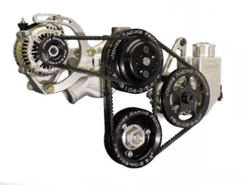 Jones Racing Products 3441-AR-CE - Drive Kit V-Belt SBC Crate w/WP & P/S