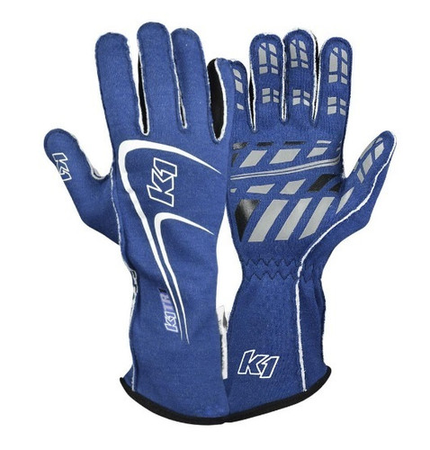 K1 Racegear 23-TR1-B-XL - Glove Track1 Blue X-Larg SFI 5