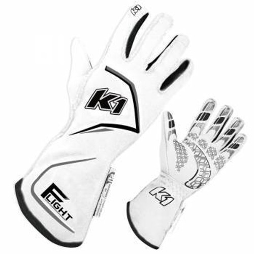 K1 Racegear 23-FLT-WG-XXL - Gloves Flight XX-Large White