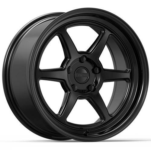 Kansei K14B-189021+12 - K14B Roku 18x9in / 5x110 BP / 12mm Offset / 73.1mm Bore - Gloss Black Wheel
