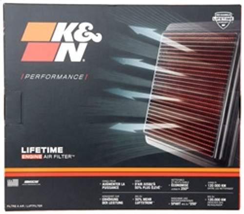 K&N 33-2493 - Replacement Air Filter 11.75in O/S Length x 9in O/S Width x 1.188in H for 13 Hyundai Santa Fe