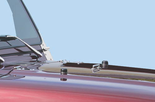 Kentrol 30506 - Jeep TJ/JK Hood Bumpers 97-18 Wrangler TJ/JK Polished Silver