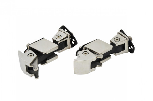 Kentrol 30571 - Jeep JK Hood Catch Pair 07-18 Wrangler JK Polished Silver