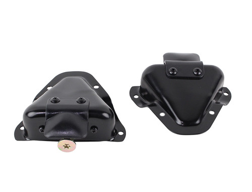 Kentrol 50513 - Jeep CJ/YJ Interior Door Latch Brackets Pair 81-95 CJ and Wrangler YJ Powdercoat Black