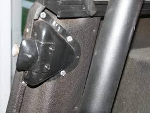 Kentrol 50513 - Jeep CJ/YJ Interior Door Latch Brackets Pair 81-95 CJ and Wrangler YJ Powdercoat Black