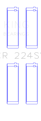 King Engine Bearings CR 224SV - CONNECTING ROD BEARING SET For BMW S65B40A, S85B50A