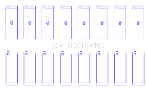 King Engine Bearings CR 803XPND 010 - CONNECTING ROD BEARING SET For CHEVROLET SBC 265CI 283CI 327CI King Engine Bearings CR 803XPND 010 - CONNECTING ROD BEARING SET For CHEVROLET SBC 265CI 283CI 327CI