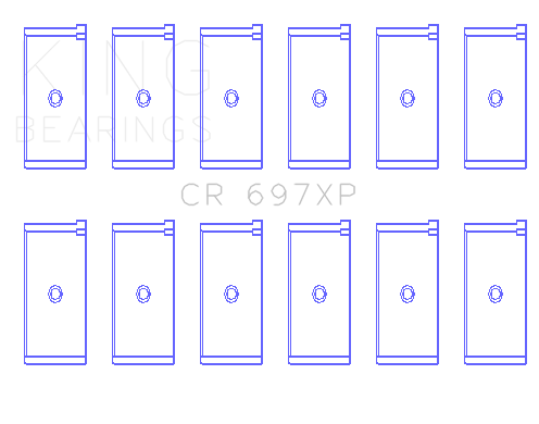 King Engine Bearings CR 697XP 030 - CONNECTING ROD BEARING SET For JAGUAR 4.2