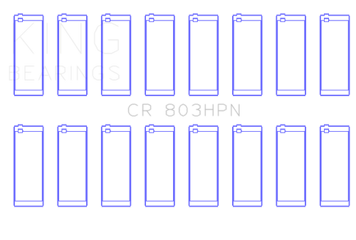 King Engine Bearings CR 803HPN STDX - CONNECTING ROD BEARING SET For CHEVROLET SBC 265CI 283CI 327CI King Engine Bearings CR 803HPN STDX - CONNECTING ROD BEARING SET For CHEVROLET SBC 265CI 283CI 327CI