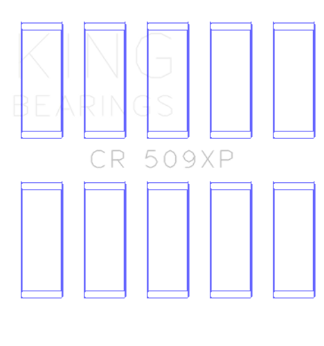 King Engine Bearings CR 509XP - CONNECTING ROD BEARING SET For FORD ST 2.5L TURBO HYDA