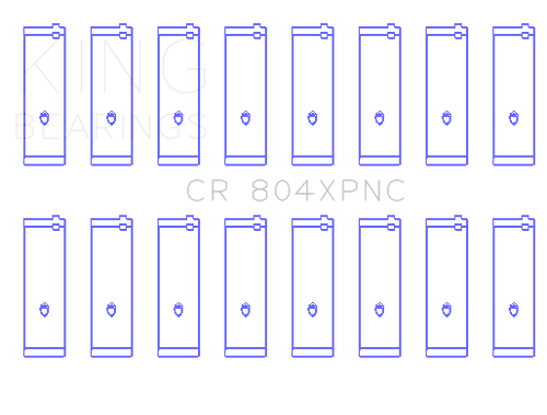 King Engine Bearings CR 804XPNC STDX - CONNECTING ROD BEARING SET For FORD 260CI 289CI 302 5.0L WINDSOR
