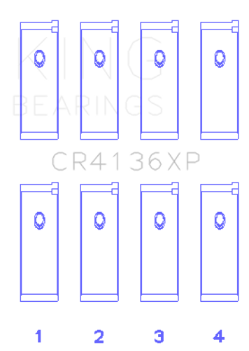 King Engine Bearings CR4136XP.026 - King Nissan SR20DE/DET RWD (2.0L) (Size .026) Connecting Rod Bearing Set